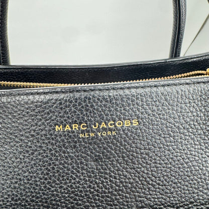 women Marc Jacobs Lock That Leather Tote/Satchel Black Purse