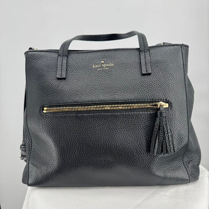 women Kate Spade Chester Street Allyn Leather Tote Black Purse