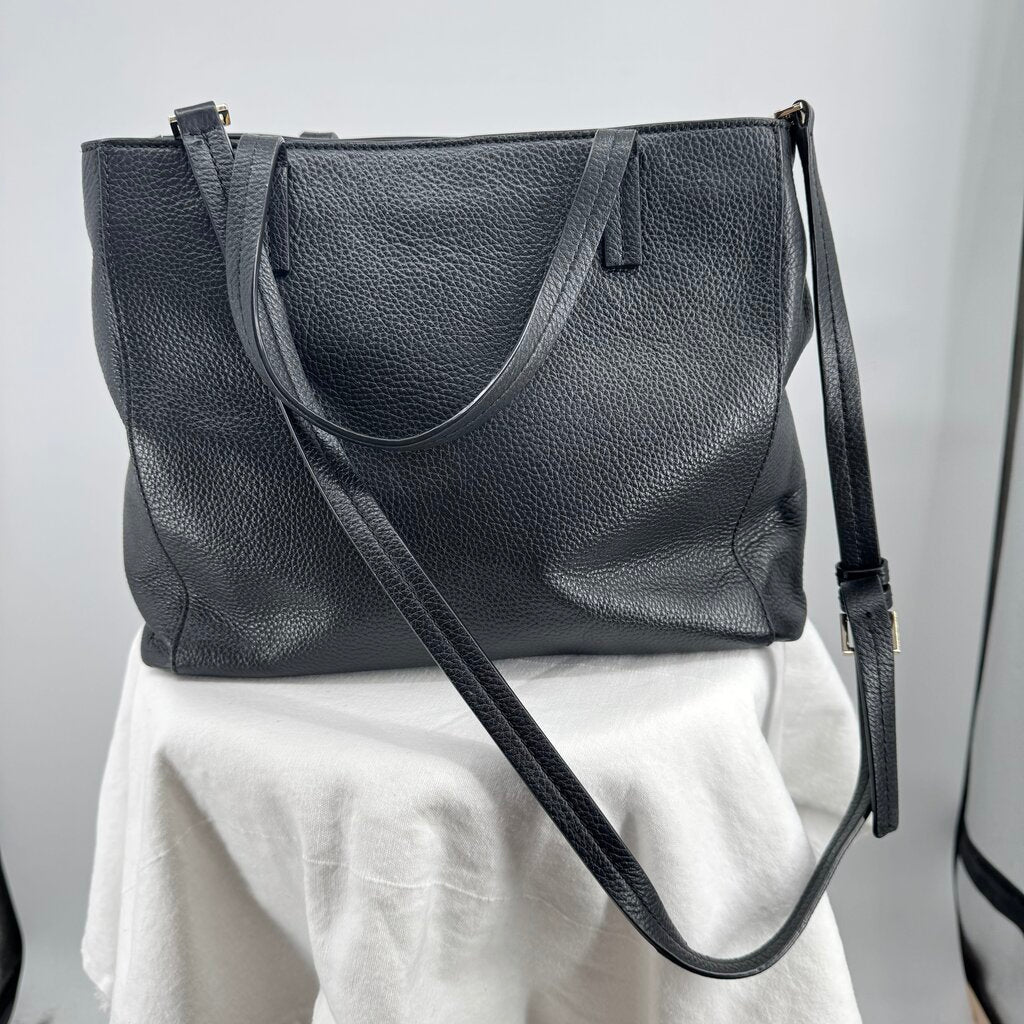 women Kate Spade Chester Street Allyn Leather Tote Black Purse