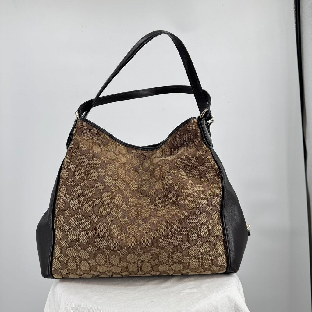 women Coach Edie 31 Shoulder Bag Brown Purse