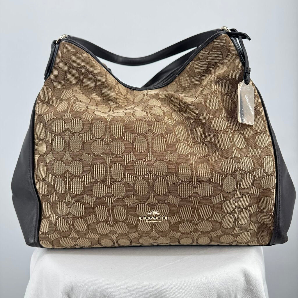 women Coach Edie 31 Shoulder Bag Brown Purse