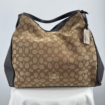 women Coach Edie 31 Shoulder Bag Brown Purse