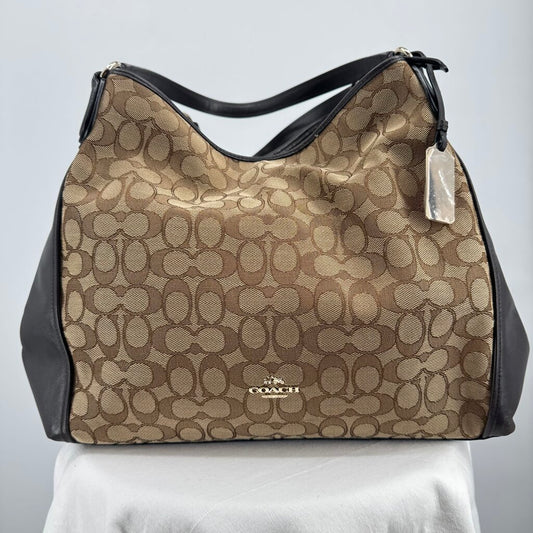 women Coach Edie 31 Shoulder Bag Brown Purse