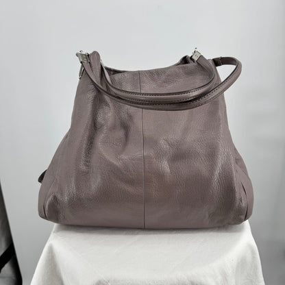 women Coach Madison Phoebe Shoulder Bag Grey Quartz Purse