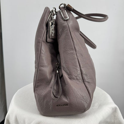 women Coach Madison Phoebe Shoulder Bag Grey Quartz Purse