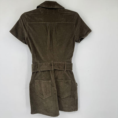 women Show Me Your Mumu Outlaw Corduroy Mini Olive Green Dress XS