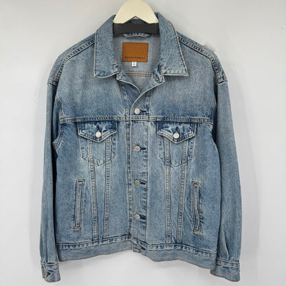 men Denim Forum Denim Button Front Blue Jacket XS