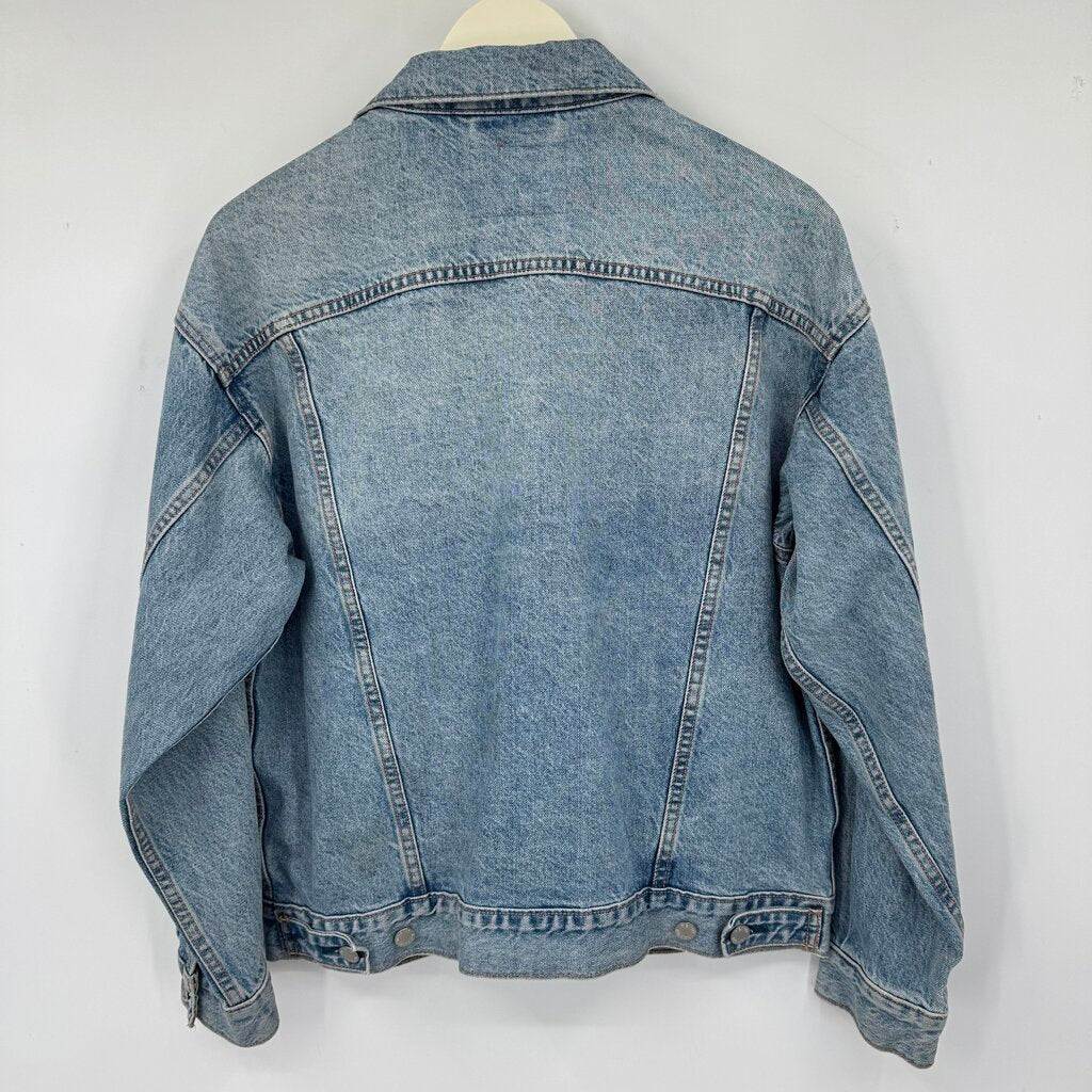 men Denim Forum Denim Button Front Blue Jacket XS