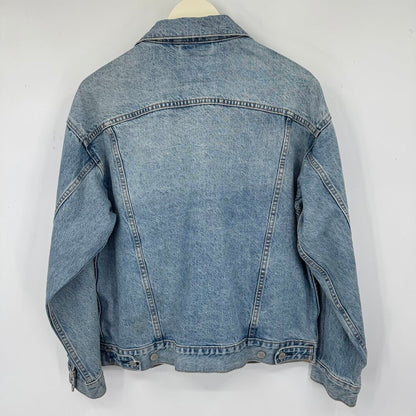 men Denim Forum Denim Button Front Blue Jacket XS