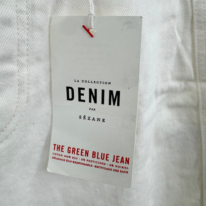 women Sezane NWT Le New Brut Sexy Ecru Jeans FR34/US2