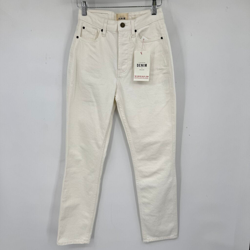 women Sezane NWT Le New Brut Sexy Ecru Jeans FR34/US2