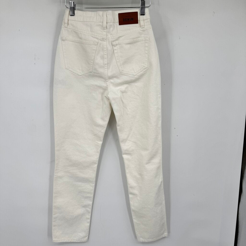 women Sezane NWT Le New Brut Sexy Ecru Jeans FR34/US2
