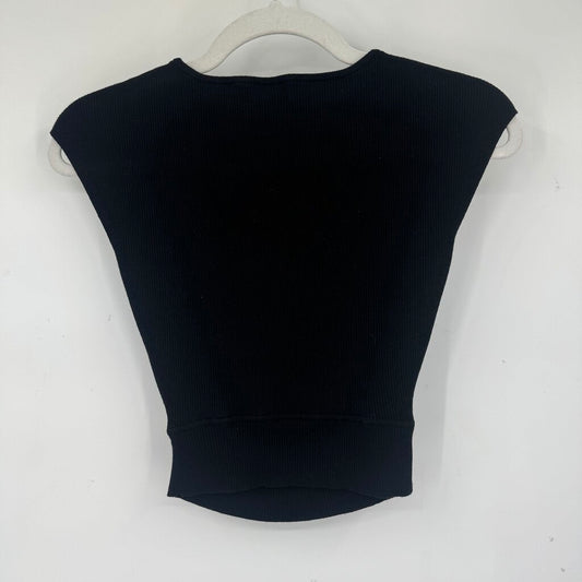 women Wilfred Yacine Cut-Out Black Knit Top S