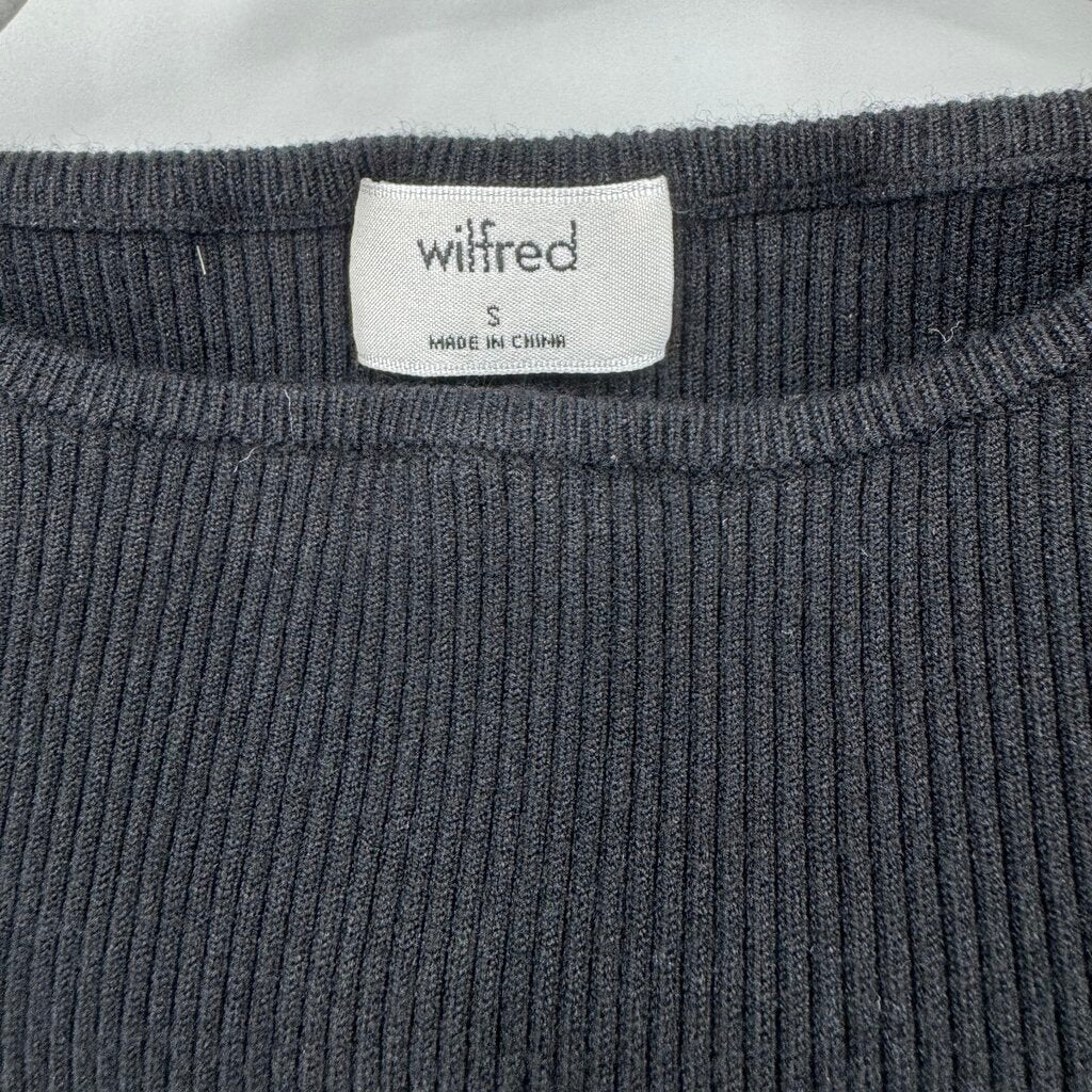 women Wilfred Yacine Cut-Out Black Knit Top S