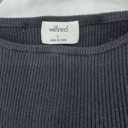 women Wilfred Yacine Cut-Out Black Knit Top S