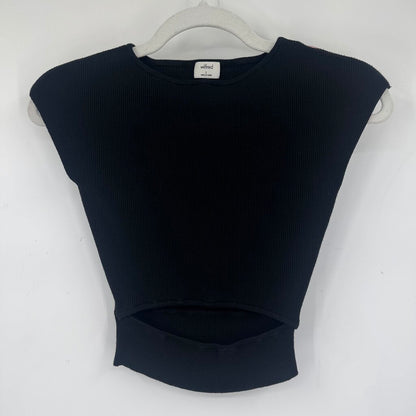 women Wilfred Yacine Cut-Out Black Knit Top S