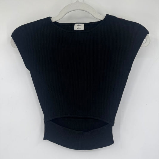 women Wilfred Yacine Cut-Out Black Knit Top S