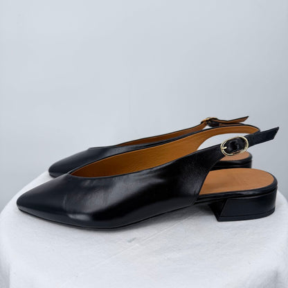 women Sezane NWOT Suzanne Slingbacks Black Shoes 40/9-9.5