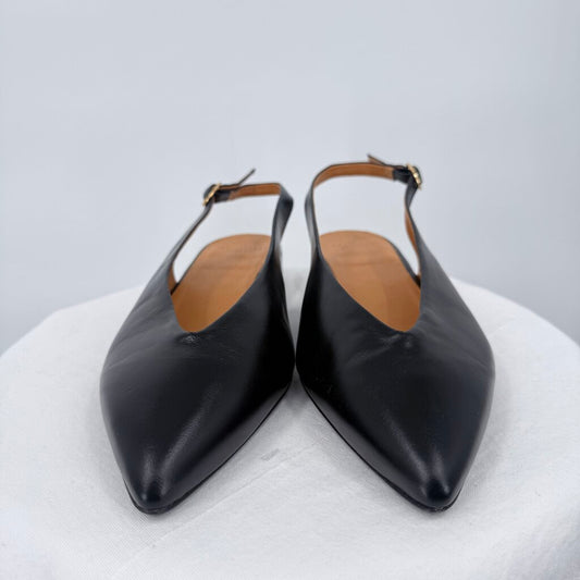 women Sezane NWOT Suzanne Slingbacks Black Shoes 40/9-9.5