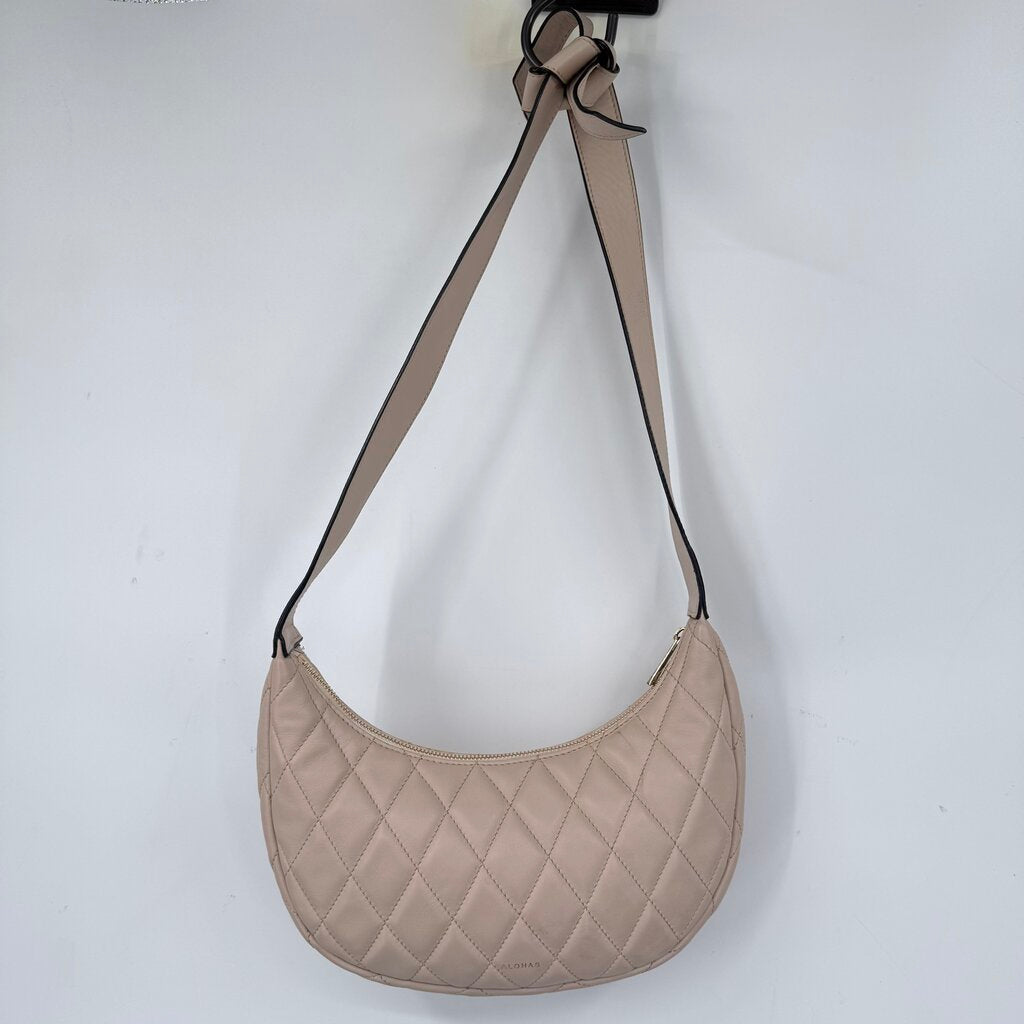 women Alohas The J Sling Bag Beige Purse 5.5"H, 10"W, 2.5"D