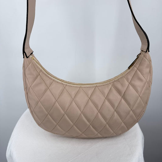 women Alohas The J Sling Bag Beige Purse 5.5"H, 10"W, 2.5"D