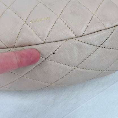 women Alohas The J Sling Bag Beige Purse 5.5"H, 10"W, 2.5"D