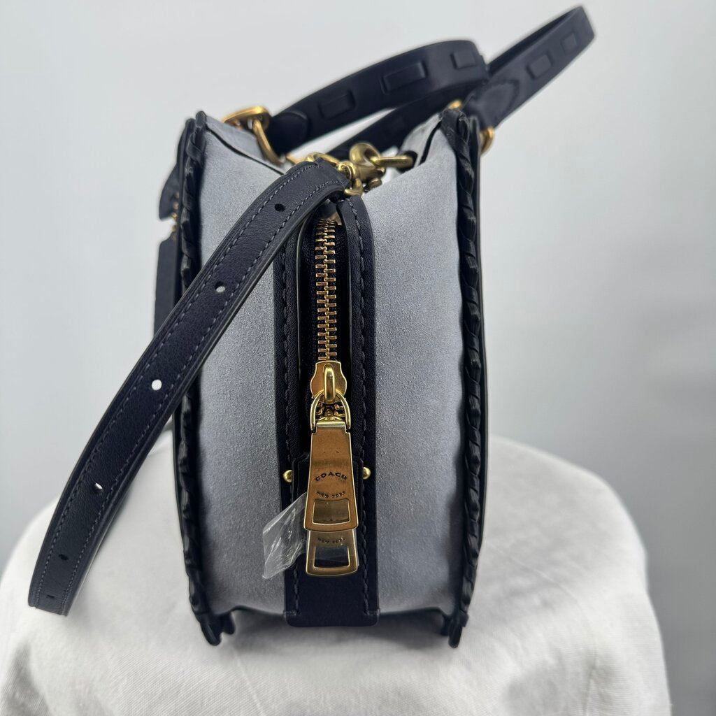 women Coach Whipstitch Colorblock Mixed Leather Dreamer Satchel 76787/76767 Ink Multi Purse