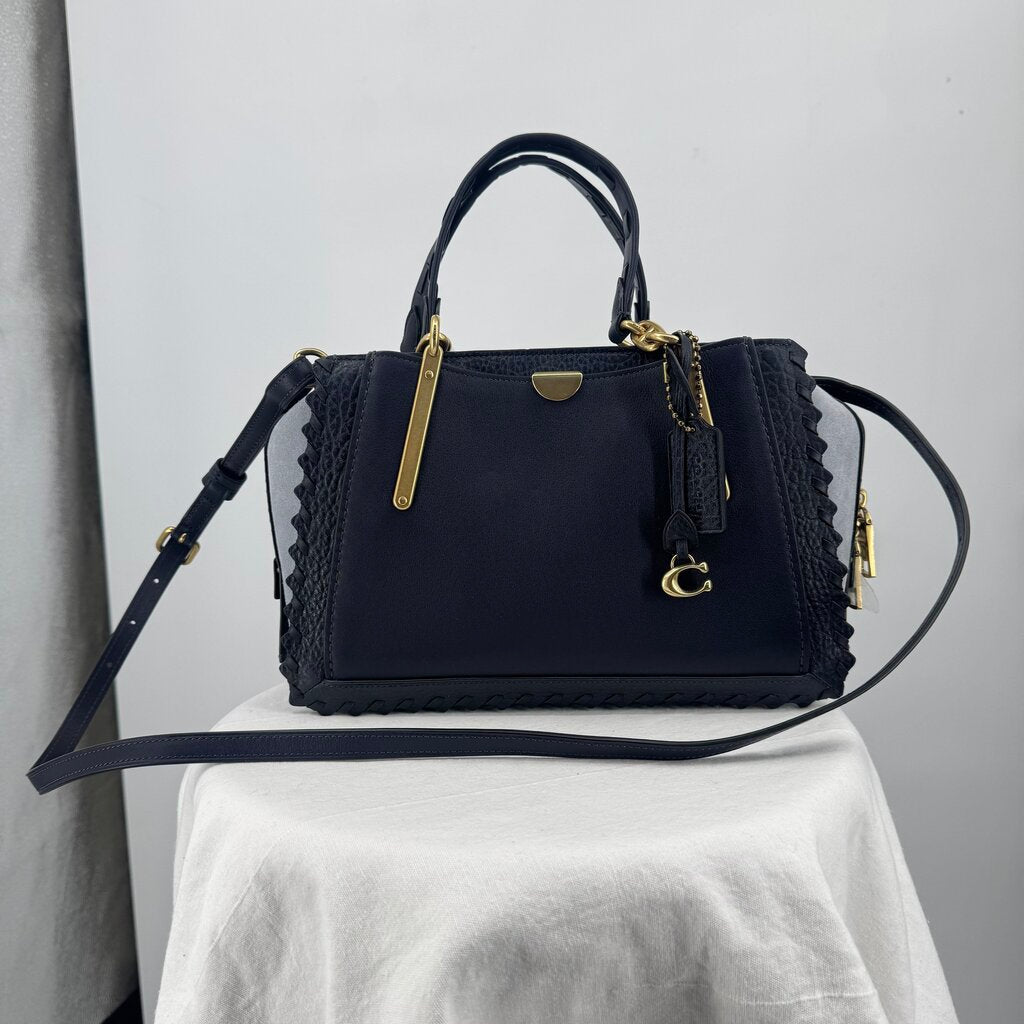 women Coach Whipstitch Colorblock Mixed Leather Dreamer Satchel 76787/76767 Ink Multi Purse