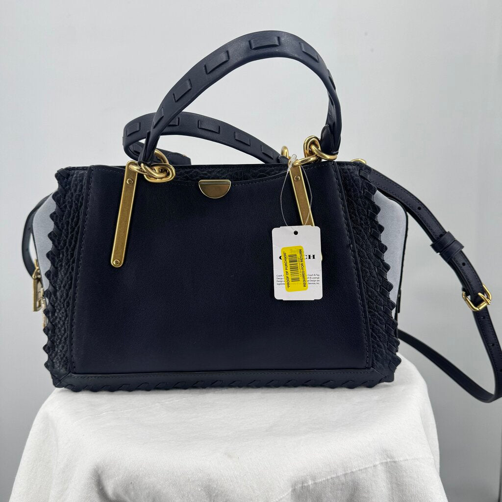 women Coach Whipstitch Colorblock Mixed Leather Dreamer Satchel 76787/76767 Ink Multi Purse