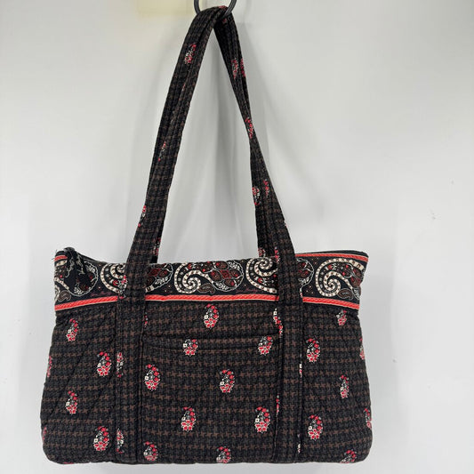 women Vera Bradley Houndstooth Tote Brown Purse