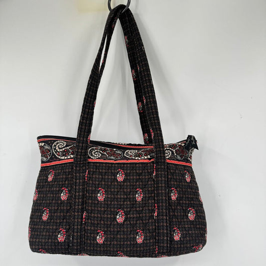 women Vera Bradley Houndstooth Tote Brown Purse