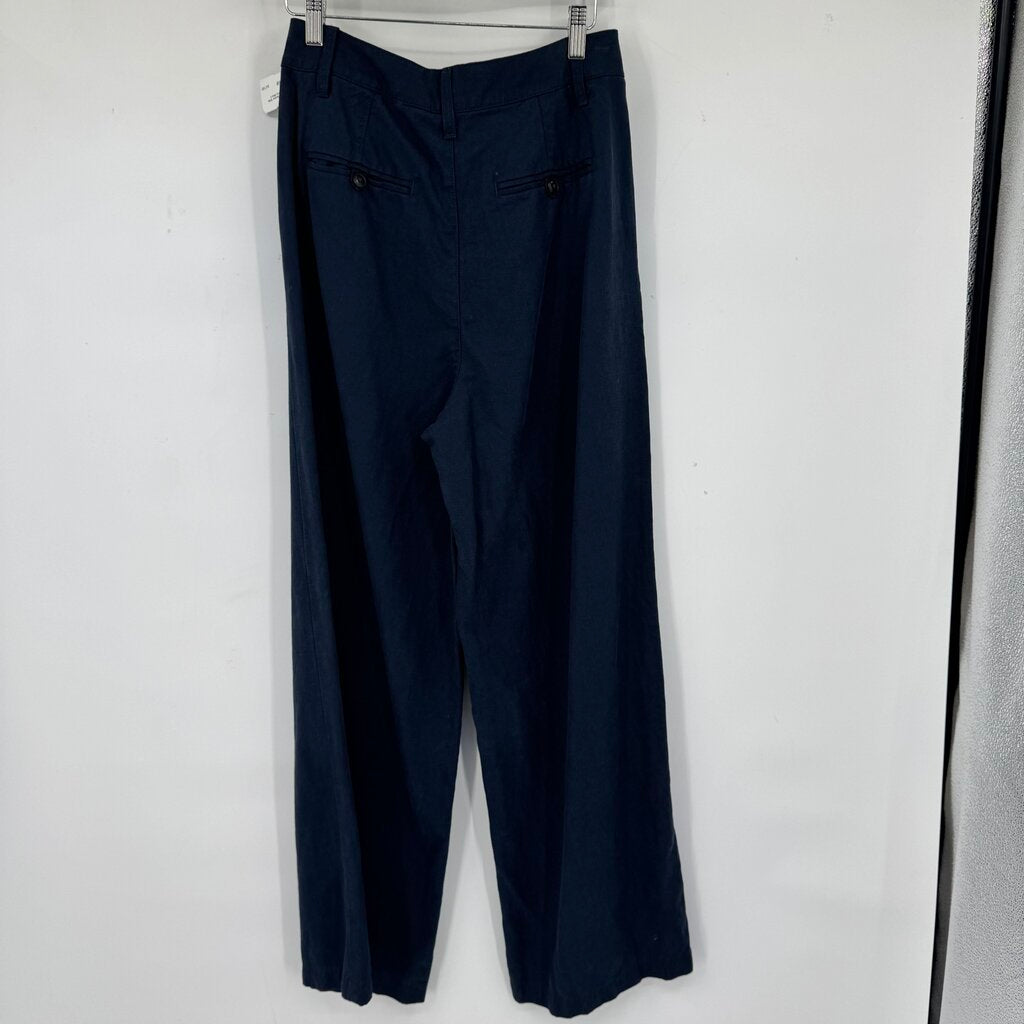 women Madewell Harlow Wide Leg Trousers Navy Blue Pants 2