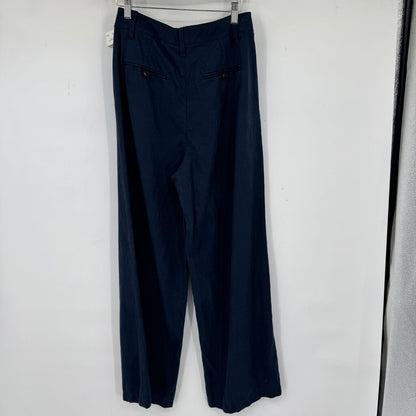 women Madewell Harlow Wide Leg Trousers Navy Blue Pants 2