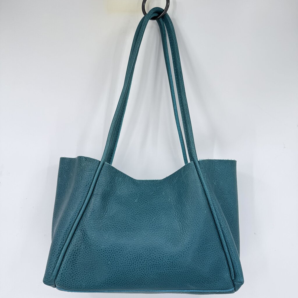 women Portland Leather Goods Verona Medium Tote Aquarius Purse 15.5"x12.5"x8.5"