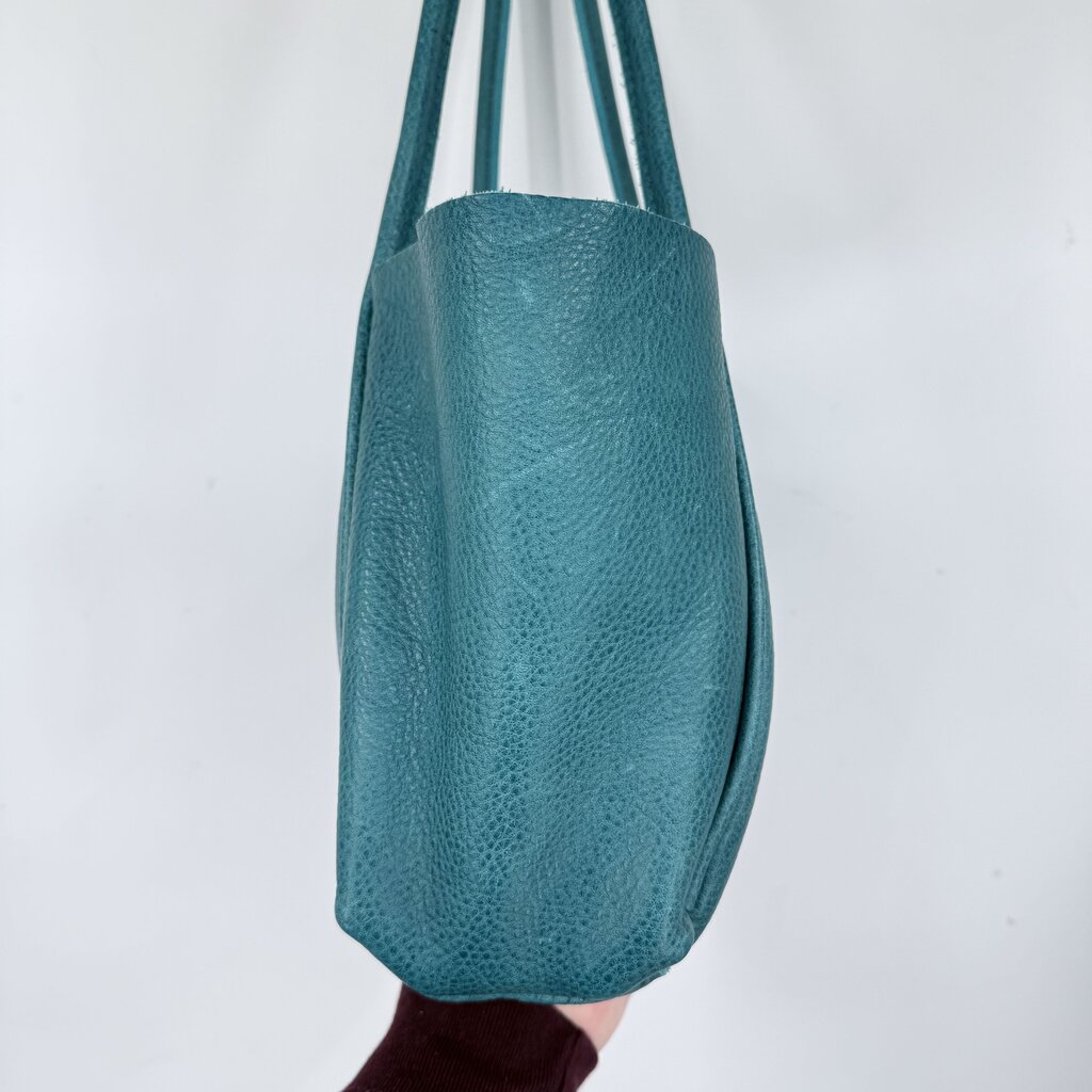 women Portland Leather Goods Verona Medium Tote Aquarius Purse 15.5"x12.5"x8.5"