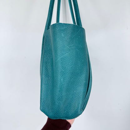 women Portland Leather Goods Verona Medium Tote Aquarius Purse 15.5"x12.5"x8.5"