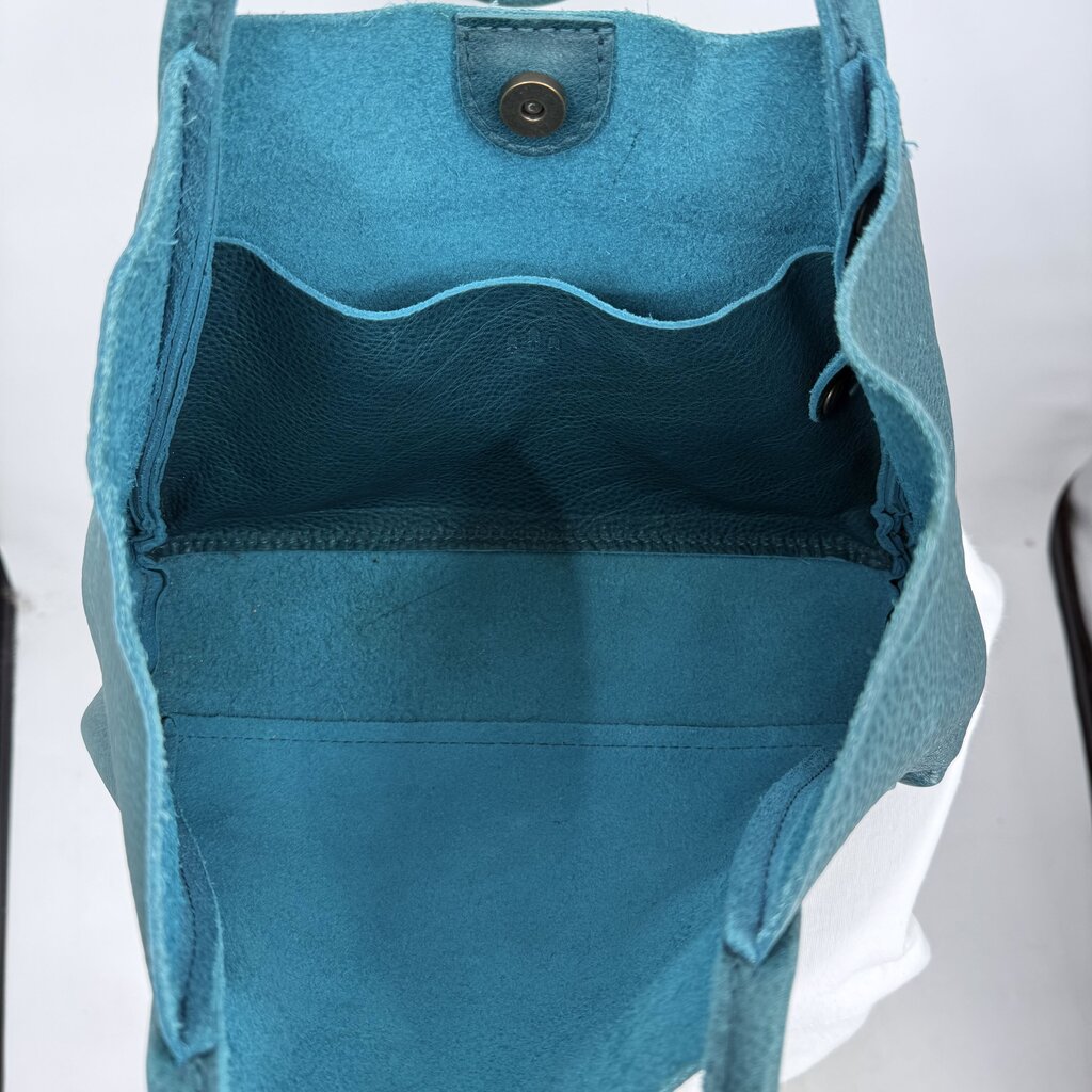 women Portland Leather Goods Verona Medium Tote Aquarius Purse 15.5"x12.5"x8.5"