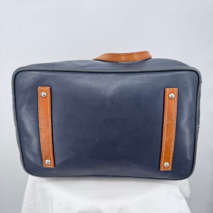 women Dooney & Bourke Wexford Leather Becky Tote Burgundy Navy Purse 18.5"x12.5"x7.5"